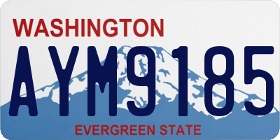 WA license plate AYM9185