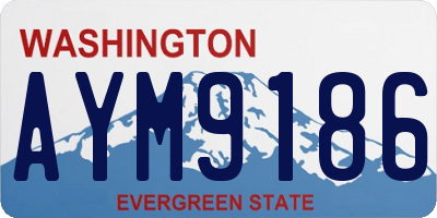 WA license plate AYM9186