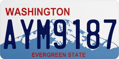 WA license plate AYM9187