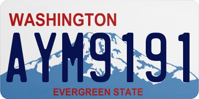 WA license plate AYM9191