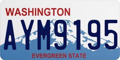 WA license plate AYM9195