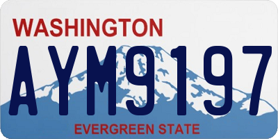 WA license plate AYM9197