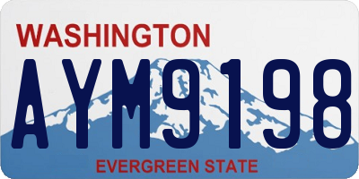 WA license plate AYM9198