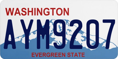 WA license plate AYM9207