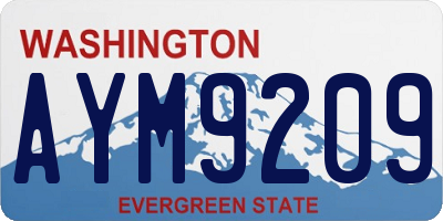 WA license plate AYM9209