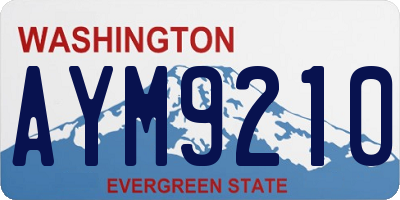 WA license plate AYM9210