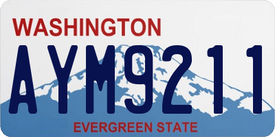 WA license plate AYM9211