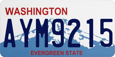 WA license plate AYM9215
