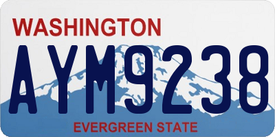 WA license plate AYM9238