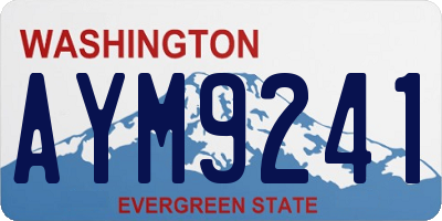 WA license plate AYM9241