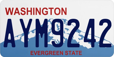 WA license plate AYM9242