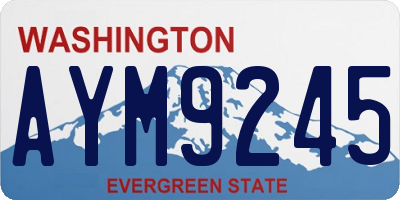 WA license plate AYM9245