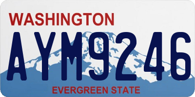 WA license plate AYM9246