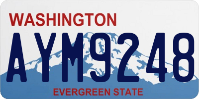 WA license plate AYM9248