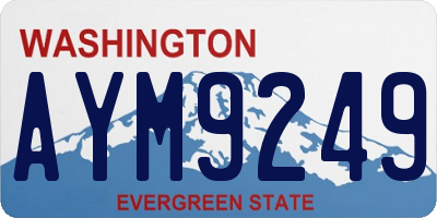 WA license plate AYM9249