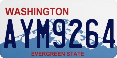 WA license plate AYM9264