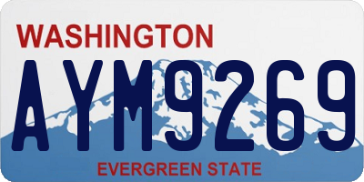 WA license plate AYM9269