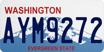 WA license plate AYM9272
