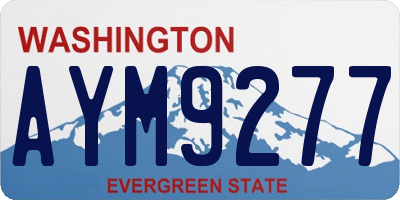 WA license plate AYM9277