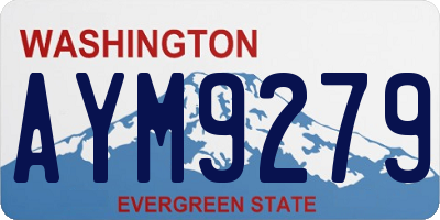 WA license plate AYM9279