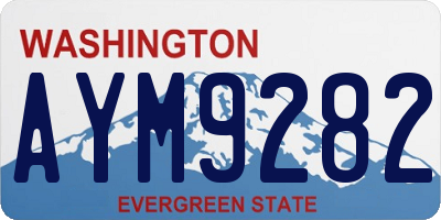 WA license plate AYM9282