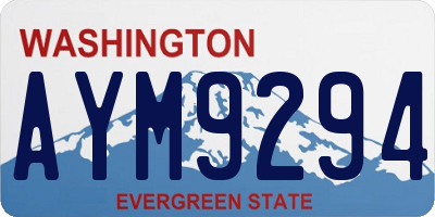 WA license plate AYM9294