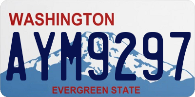 WA license plate AYM9297
