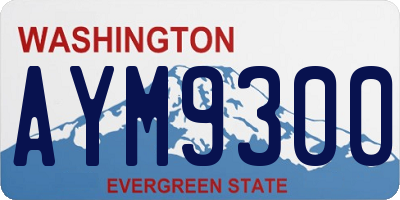 WA license plate AYM9300