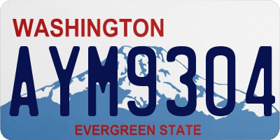 WA license plate AYM9304