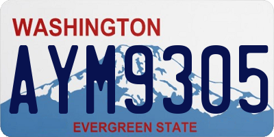 WA license plate AYM9305