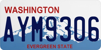 WA license plate AYM9306