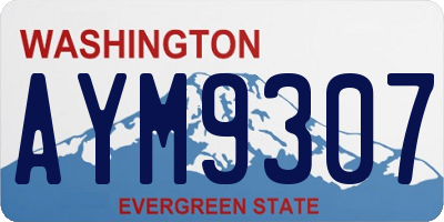 WA license plate AYM9307