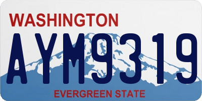 WA license plate AYM9319