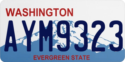 WA license plate AYM9323