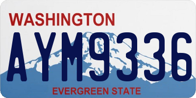 WA license plate AYM9336