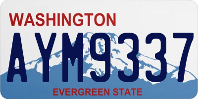 WA license plate AYM9337