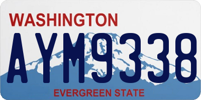 WA license plate AYM9338