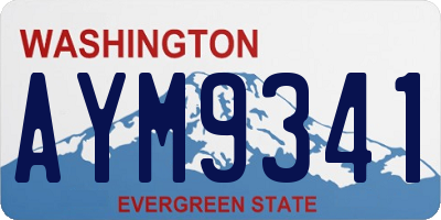 WA license plate AYM9341