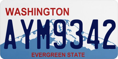 WA license plate AYM9342