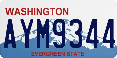 WA license plate AYM9344