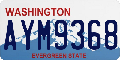 WA license plate AYM9368