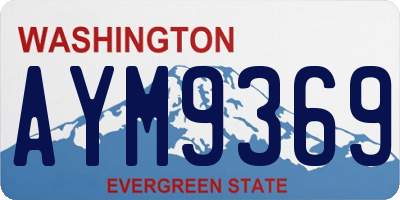 WA license plate AYM9369