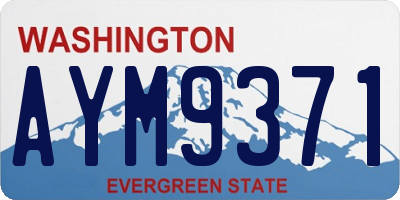 WA license plate AYM9371