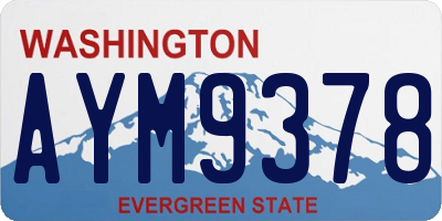 WA license plate AYM9378