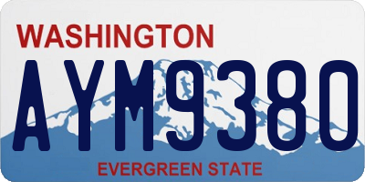 WA license plate AYM9380
