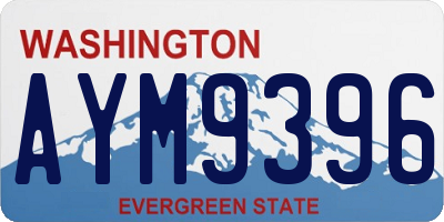 WA license plate AYM9396