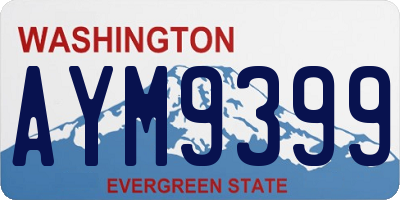 WA license plate AYM9399
