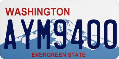 WA license plate AYM9400