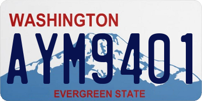 WA license plate AYM9401