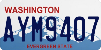 WA license plate AYM9407
